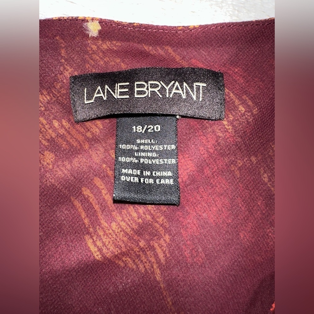 Lane Bryant Plus Size Faux Wrap V neck Tunic Blouse/ Dress Size 18/20 - Picture 6 of 10